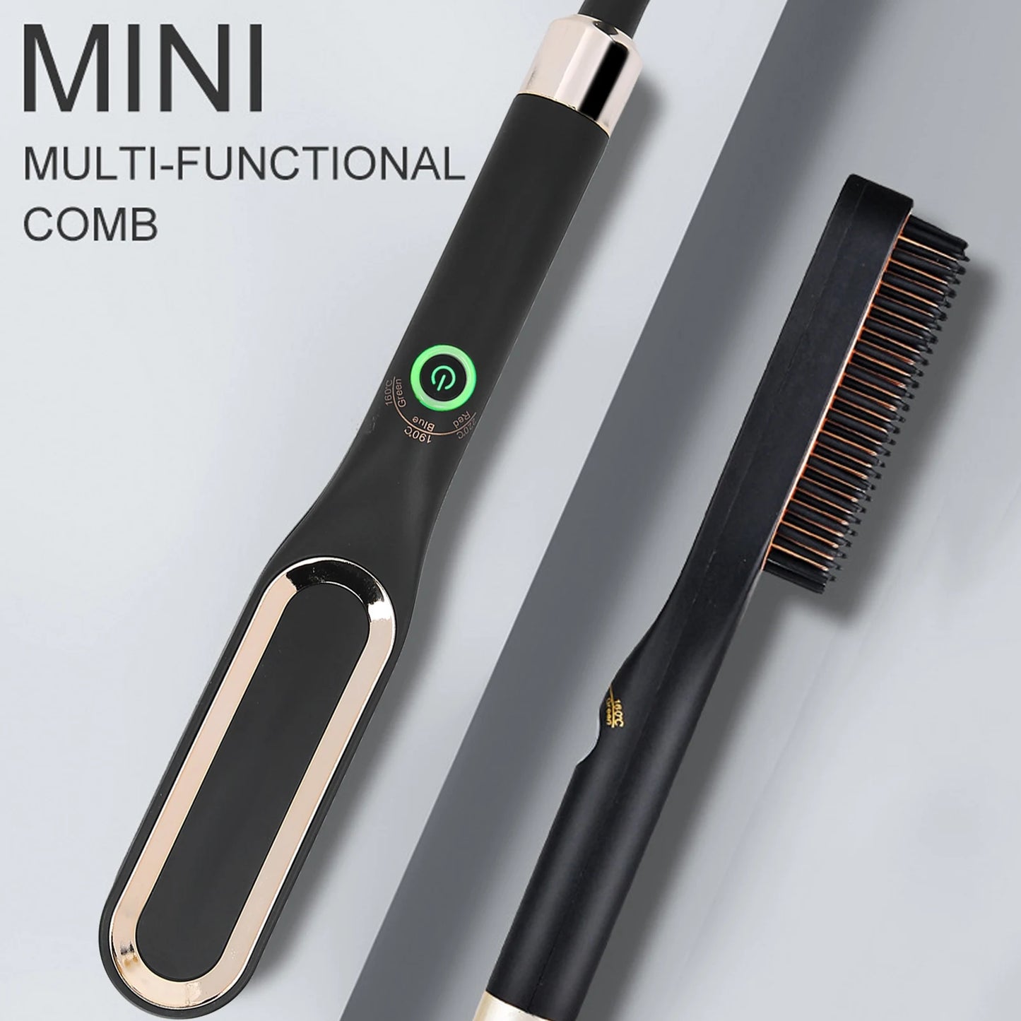 Electric Beard Straightening Comb Heated Men Hair Comb Multifunctional Beard Straightener Brush for Men
