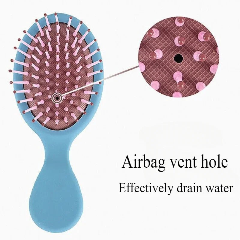 1pcs Mini Detangler Hair Brushes Massager Anti Static Air Bag Hair Comb Wet and Dry Portable Hairbrush Salon Styling Accessories