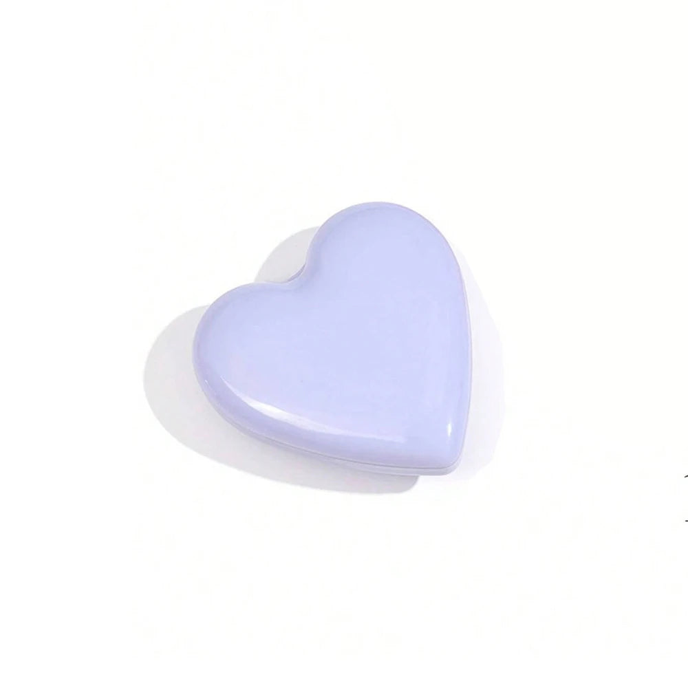 Heart Hair Brush with Mirror 2-In-1 Soft Bristles Scalp Massage Folding Brush Air Cushion Comb Hair Styling Tools