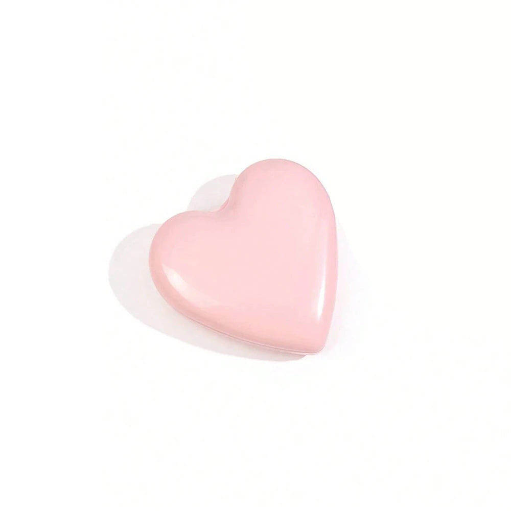 Heart Hair Brush with Mirror 2-In-1 Soft Bristles Scalp Massage Folding Brush Air Cushion Comb Hair Styling Tools