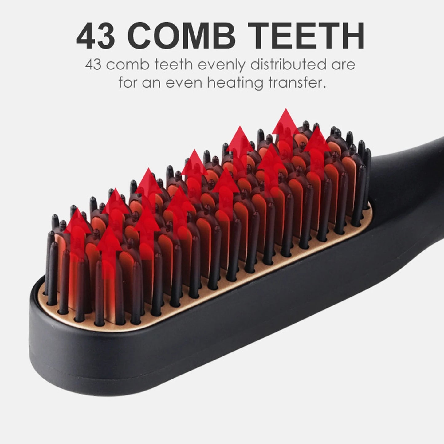 Electric Beard Straightening Comb Heated Men Hair Comb Multifunctional Beard Straightener Brush for Men