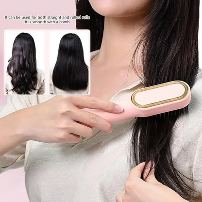 Practical Hair Straightening Brush Styling Tool Hair Straightener Brush Convenient Electric Hot Comb Hair Straighteners X7XA