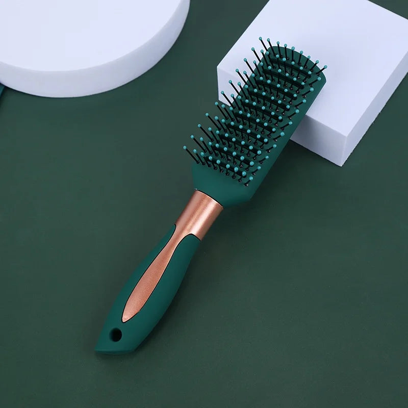 Massage Oval Comb Hair Brush Set Anti Static With Silicone Cushion Base Detangling Brush Round Hair Brush Vent Hair Brush