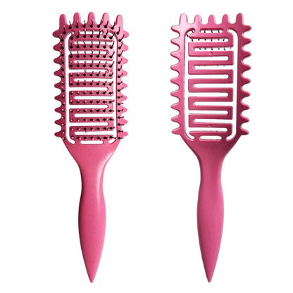 Curl Define Styling Brush Hollow Boar Bristle Detangling Hair Brush Tangled Hair Comb Shaping Defining Curls Hair Styling Tools