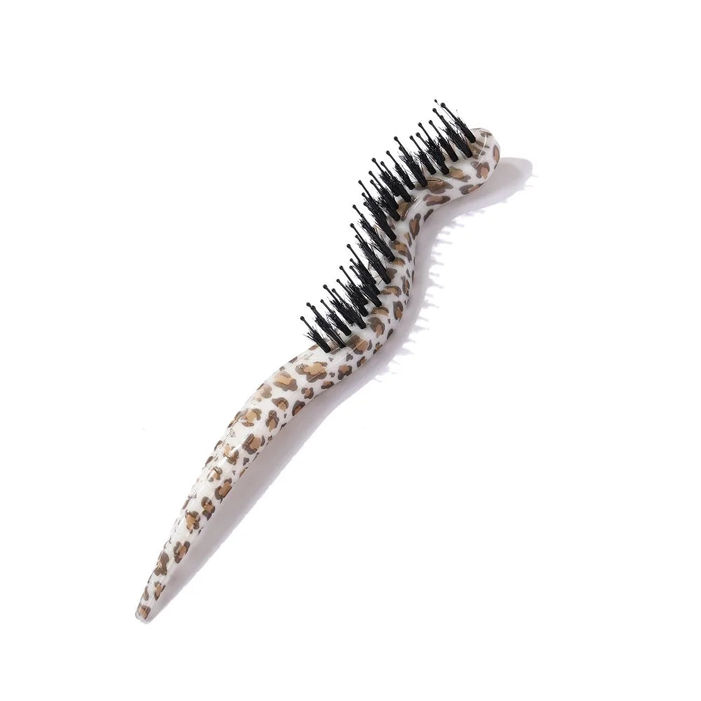 New Snake Shaped Three Row Comb Colorful Hair Brush Set Unique Patterned Handles Detangling Combs