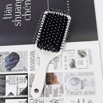 1pc air cushion comb, with two exquisite floral patterns, easy to carry and travel use,Special for real hair wigs