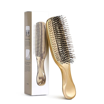 Premium Head Massager Scalp Brush Japanese Hair Massager Shampoo Brush Wet Plastic Detangling Brush Hair Cleaning Comb Rose Gold