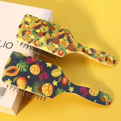 Fruit themed air cushion massage comb - suitable for massaging the scalp, tidying hair,Special for real hair wigs