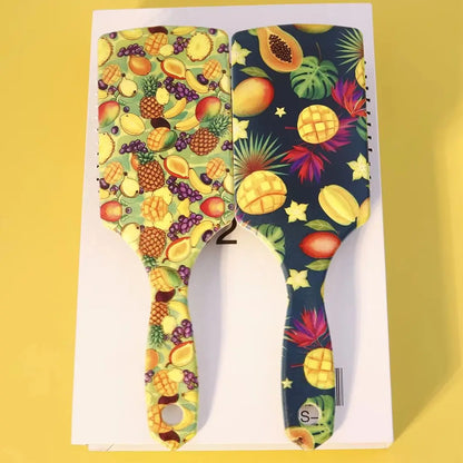 Fruit themed air cushion massage comb - suitable for massaging the scalp, tidying hair,Special for real hair wigs