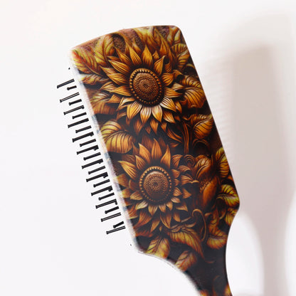 Sunflower pattern air cushion massage comb - suitable for daily grooming and scalp massage,Special for real hair wigs