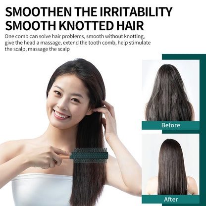 Massage Oval Comb Hair Brush Set Anti Static With Silicone Cushion Base Detangling Brush Round Hair Brush Vent Hair Brush