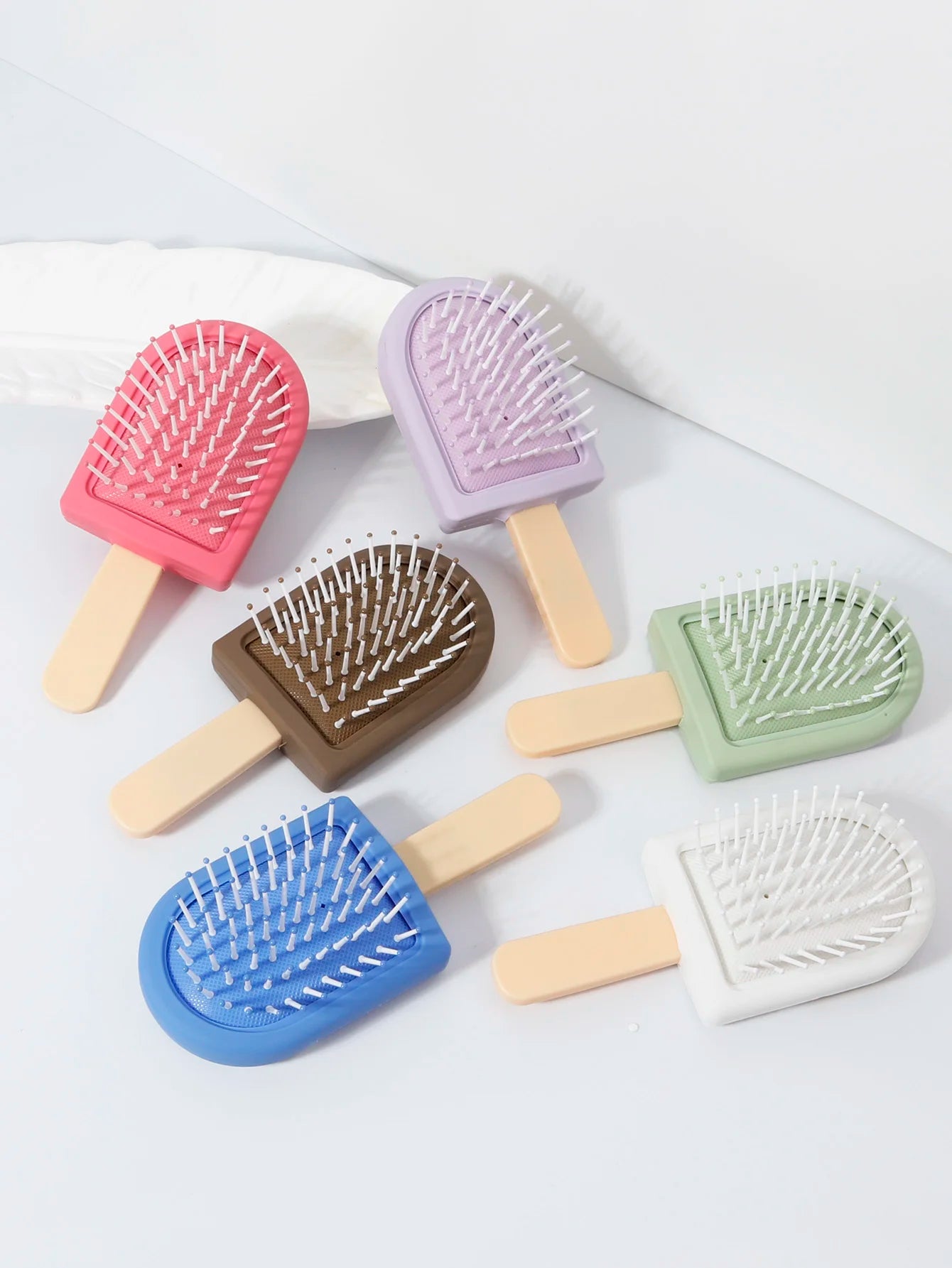 1 ice cream shaped new mini air cushion brush anti-static cartoon scalp massage comb,Special for real hair wigs