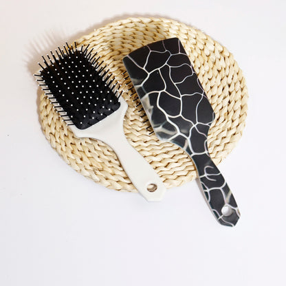 Fashionable black and white lightning wire air cushion massage comb-an essential tool for scalp care,Special for real hair wigs