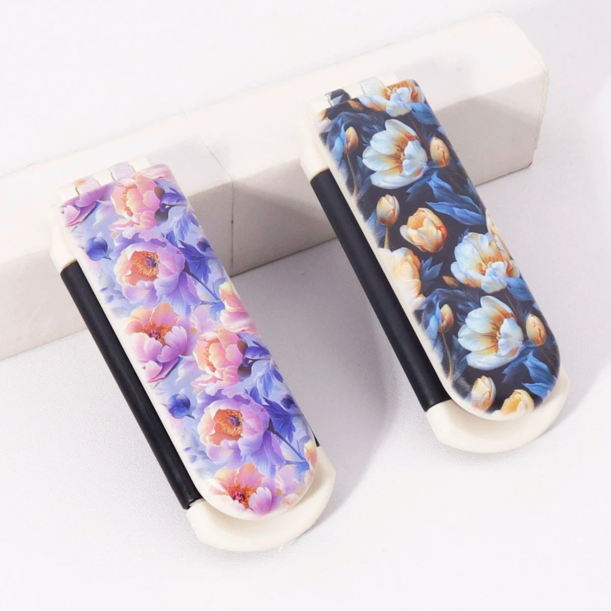 Two piece flower comb set - nylon bristles, comfortable grip, hair care, smooth hair, anti-static,Special for real hair wigs