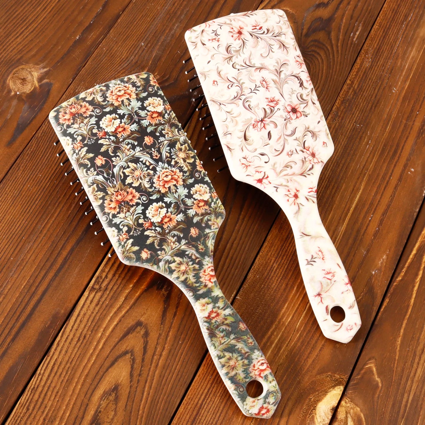 All hair types exfoliating brush, floral pattern air cushion massage brush ABS plastic handle,Special for real hair wigs