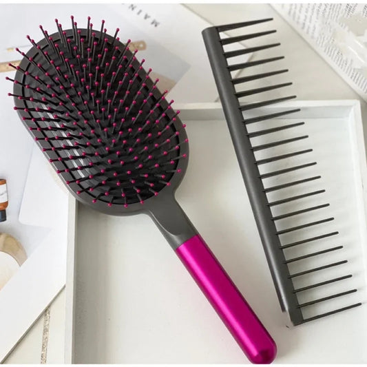 New For Dyson Airbag Comb+Wide Tooth Comb+Cylinder Comb Massage Airbag Hairbrush Hairdressing Curly Styling Set Kit