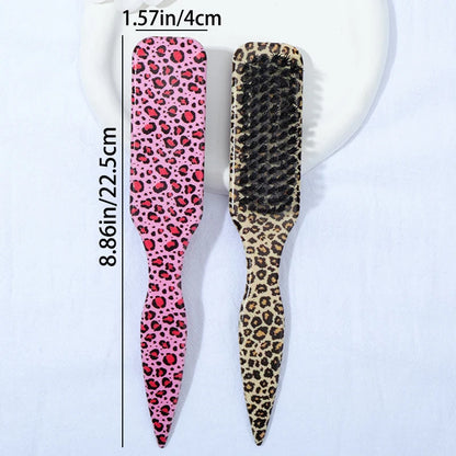 Boar Bristle Slick Back Hair Brush for Sleek Ponytail Bun & Smoothing Baby Hairs, Flyaways, Edge Control - Backcombing & Teasing