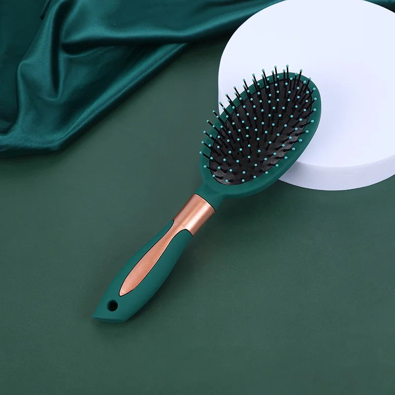 Massage Oval Comb Hair Brush Set Anti Static With Silicone Cushion Base Detangling Brush Round Hair Brush Vent Hair Brush