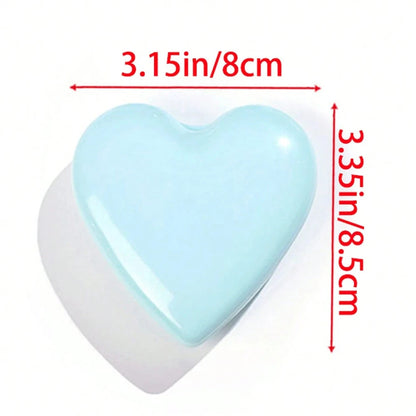 Heart Hair Brush with Mirror 2-In-1 Soft Bristles Scalp Massage Folding Brush Air Cushion Comb Hair Styling Tools