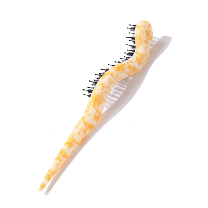 New Snake Shaped Three Row Comb Colorful Hair Brush Set Unique Patterned Handles Detangling Combs