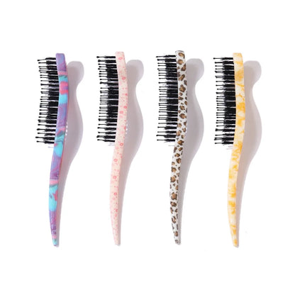 New Snake Shaped Three Row Comb Colorful Hair Brush Set Unique Patterned Handles Detangling Combs