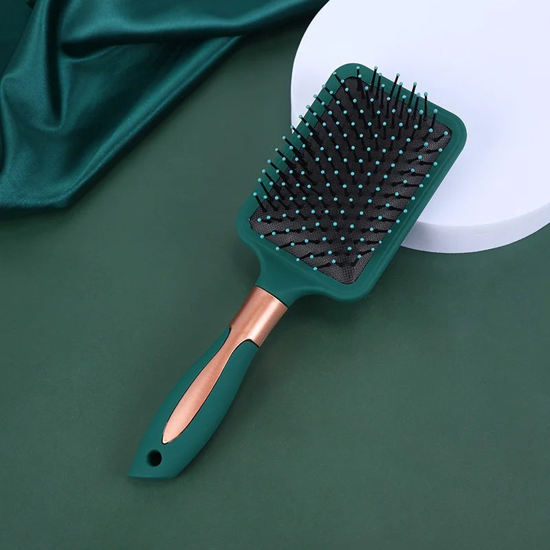 Massage Oval Comb Hair Brush Set Anti Static With Silicone Cushion Base Detangling Brush Round Hair Brush Vent Hair Brush