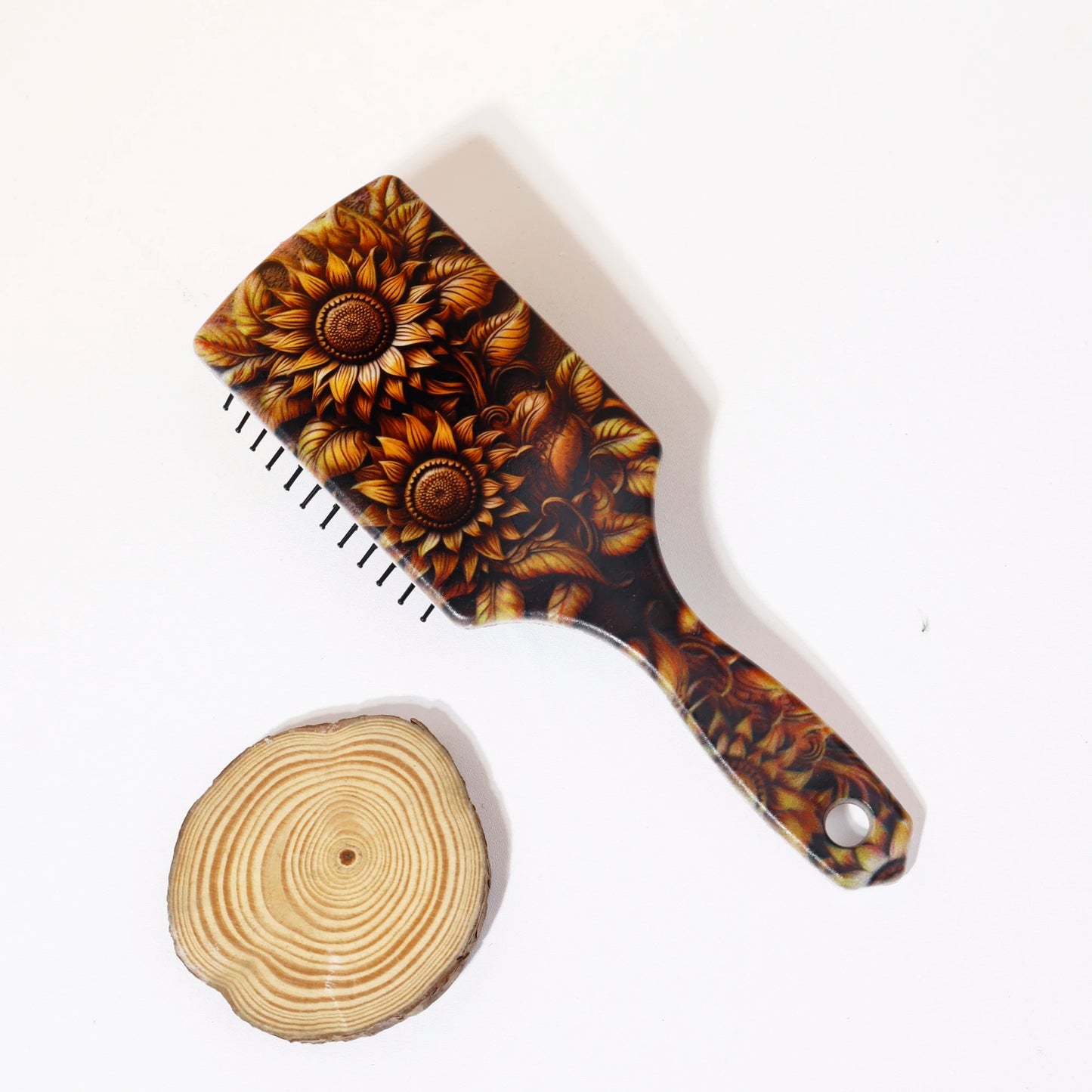 Sunflower pattern air cushion massage comb - suitable for daily grooming and scalp massage,Special for real hair wigs