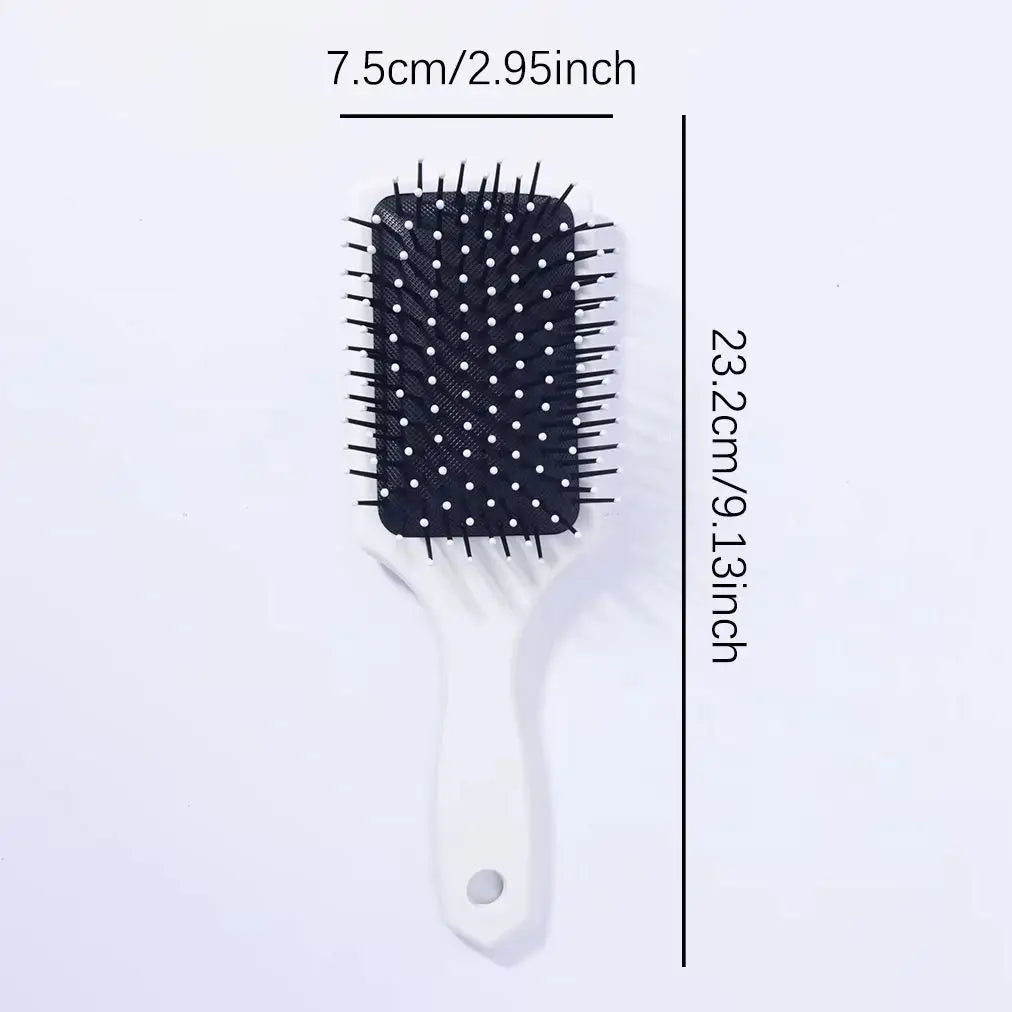 1 piece flower themed printed air cushion comb, cute girl hairstyle comb, ergonomic handle,Special for real hair wigs