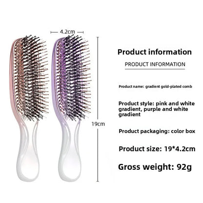 Premium Head Massager Scalp Brush Japanese Hair Massager Shampoo Brush Wet Plastic Detangling Brush Hair Cleaning Comb Rose Gold