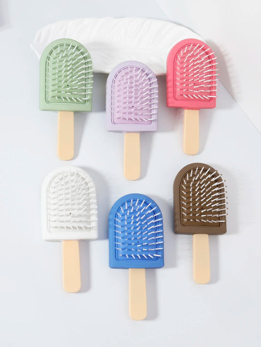 1 ice cream shaped new mini air cushion brush anti-static cartoon scalp massage comb,Special for real hair wigs