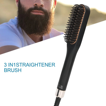 Electric Beard Straightening Comb Heated Men Hair Comb Multifunctional Beard Straightener Brush for Men