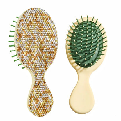1pcs Diamond Inlaid Air Cushion Massage Comb Mini Detangler Hair Brushes Scalp Massager Anti Static Salon Styling Accessories