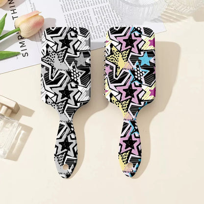 1pc/ Colored Star Air Cushion Comb (Random color) - Portable ABS plastic massage comb, suitable for normal hair types