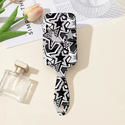 1pc/ Colored Star Air Cushion Comb (Random color) - Portable ABS plastic massage comb, suitable for normal hair types