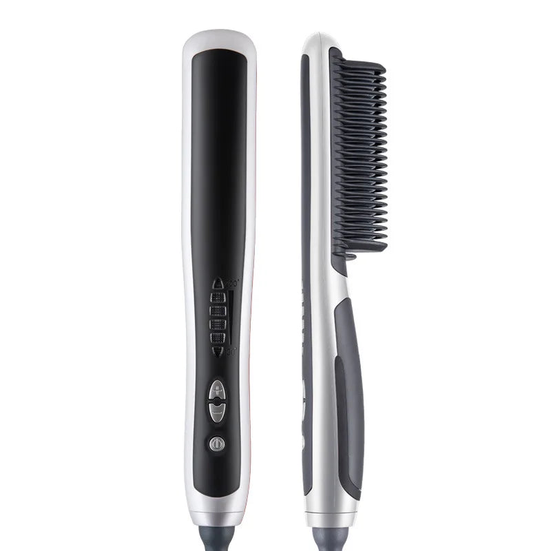 Multifunctional Hair Straightener Professional Quick Heated Electric Hot Comb Curler Hairstyle Brush Curling Iron Stying Tool