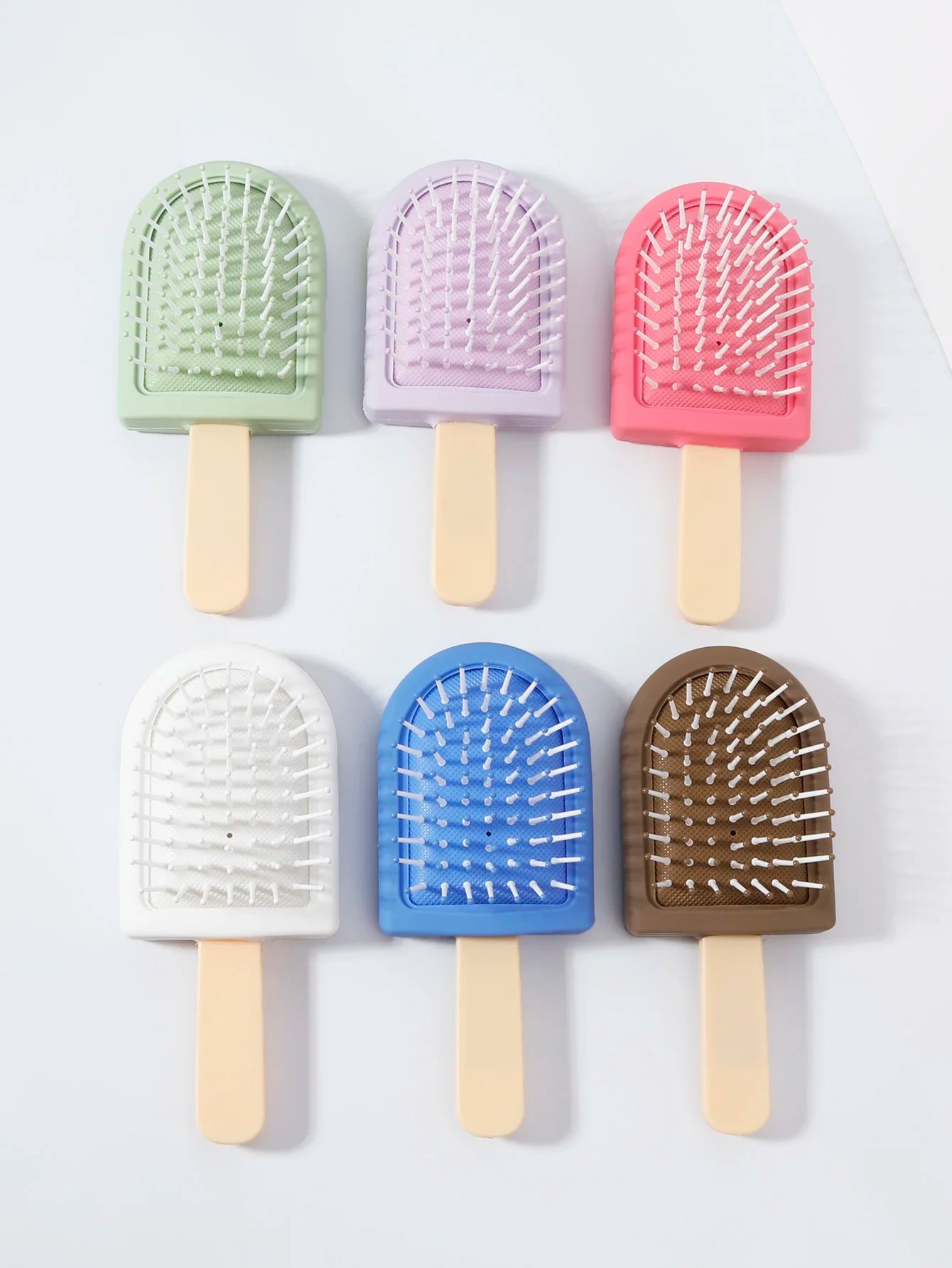 1 ice cream shaped new mini air cushion brush anti-static cartoon scalp massage comb,Special for real hair wigs