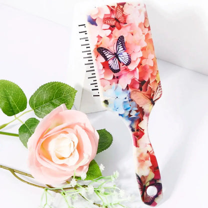 All hair types exfoliating brush, butterfly pattern air cushion massage brush ABS plastic handle,Special for real hair wigs