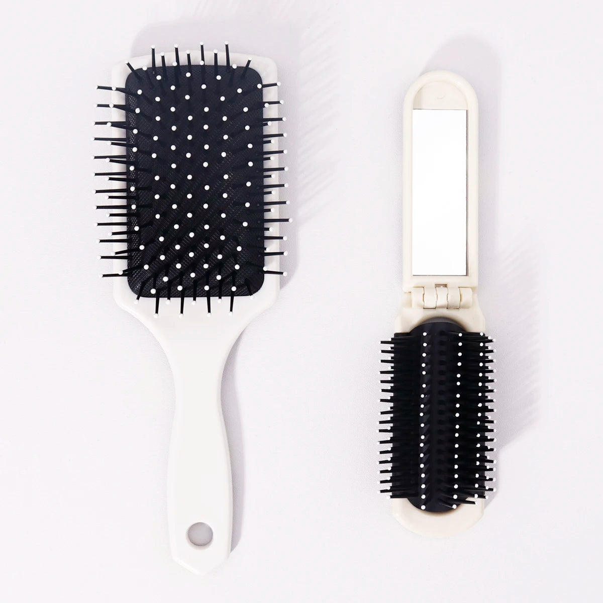 Two piece flower comb set - nylon bristles, comfortable grip, hair care, smooth hair, anti-static,Special for real hair wigs