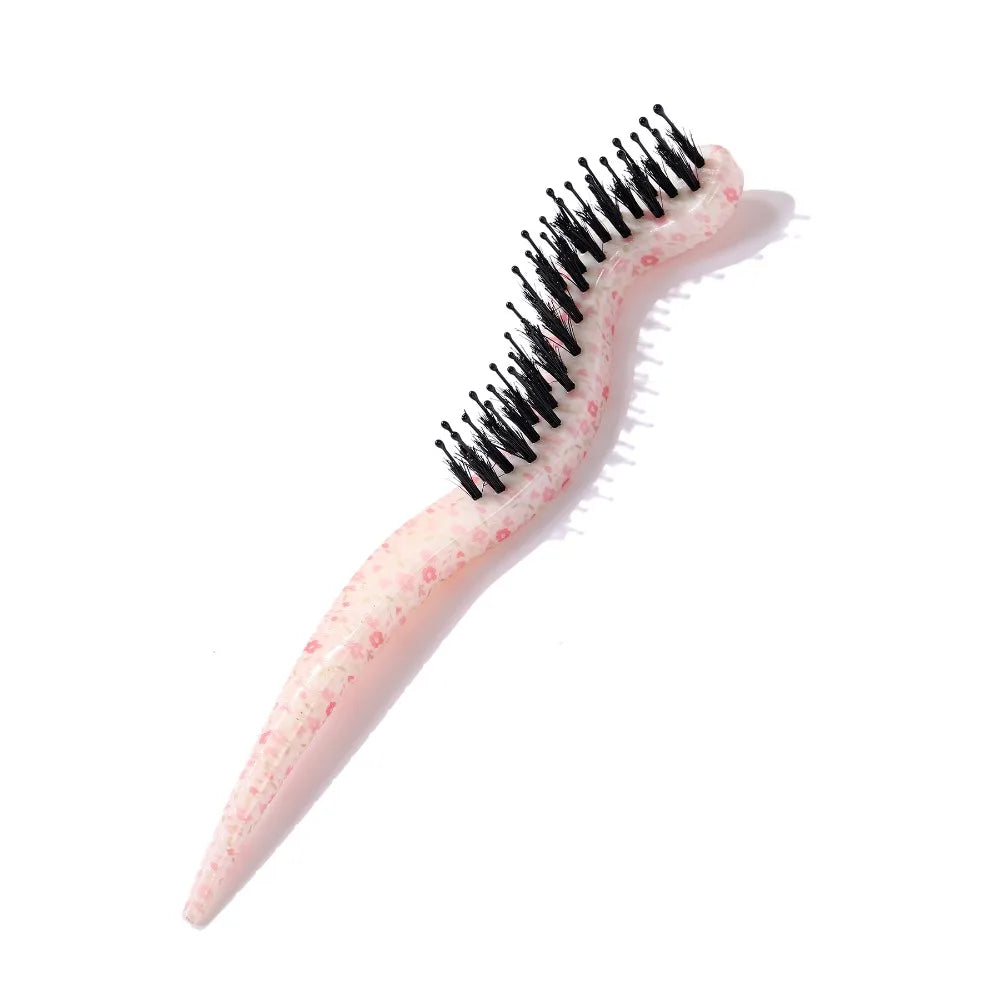 New Snake Shaped Three Row Comb Colorful Hair Brush Set Unique Patterned Handles Detangling Combs