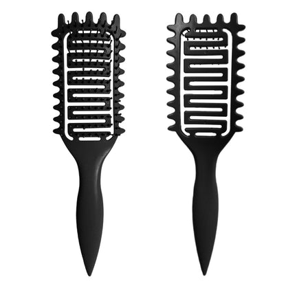 Curl Define Styling Brush Hollow Boar Bristle Detangling Hair Brush Tangled Hair Comb Shaping Defining Curls Hair Styling Tools