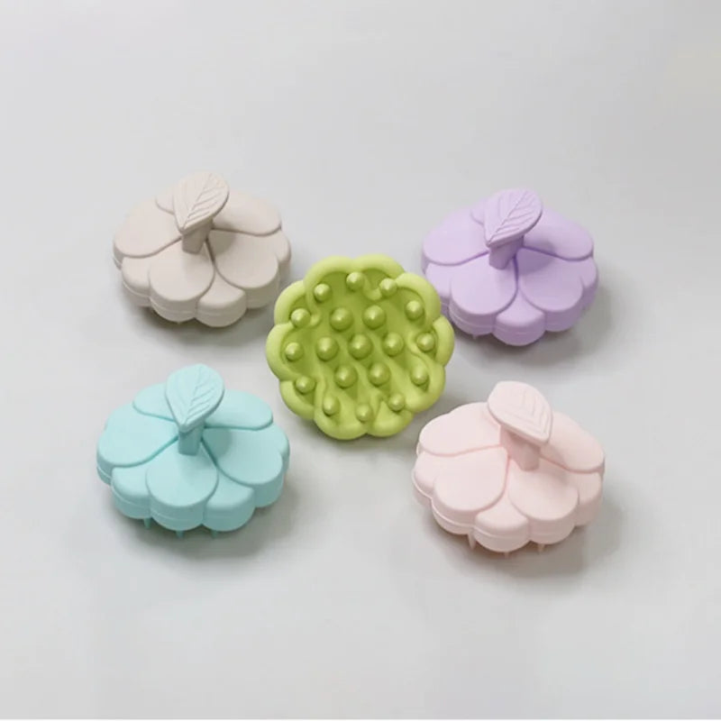 Multi Functional Silicone Shampoo Brush Dry Wet Dual Use Scalp Massage Comb Body Cleaning Bath Massager Salon Hairdressing Tools