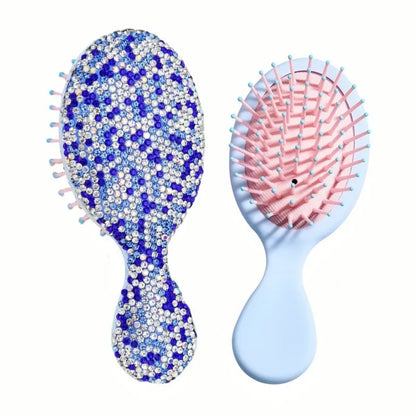 1pcs Diamond Inlaid Air Cushion Massage Comb Mini Detangler Hair Brushes Scalp Massager Anti Static Salon Styling Accessories